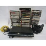 A Sony PlayStation PS3 with approx. 60 games, two controllers and leads
