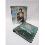 Two binders of collectors cards to include Star Trek Reflections of the Future and Star Wars