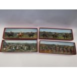 Four boxed hand painted lead figure sets depicting India 1859 soldiers, comprising Ayub Khan, 10th