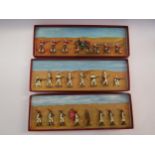 Three boxed hand painted lead figure sets depicting Sudan 1898 soldiers, comprising Cameron