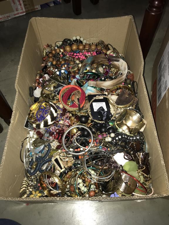 2 large boxes of costume jewellery. COLLECT ONLY - Image 2 of 3