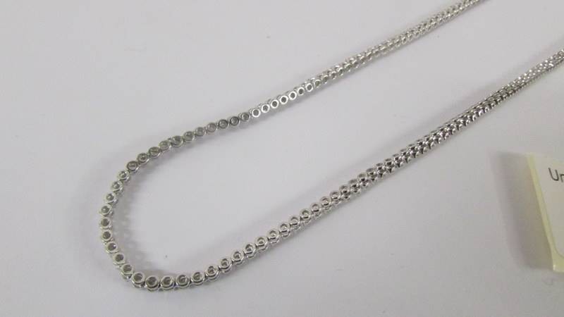 A 3.5 carat white gold diamond necklace. - Image 2 of 4