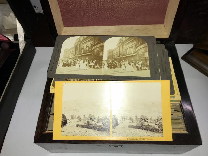 A good Victorian stereoscopic viewer marked with Crown Treasury, complete with box of cards. in - Image 12 of 33