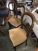 Set of 6 Victorian style balloon back chairs