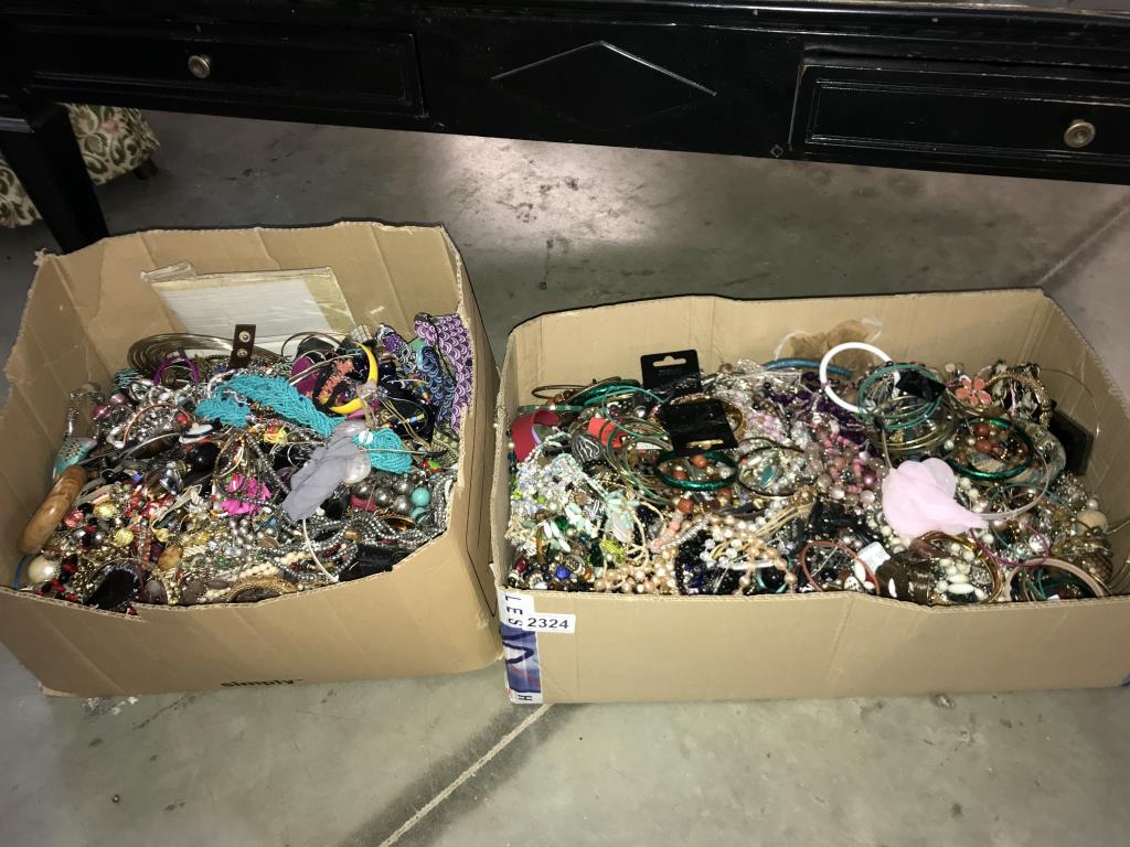 2 large boxes of costume jewellery. COLLECT ONLY