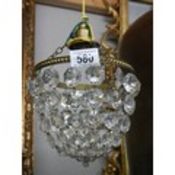 A small basket style chandelier. Collect only.