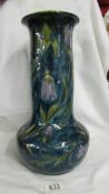 A beautiful Morris Ware by Hancock & Sons, 14.5" tall vase with a bluebell pattern. (Superficial?