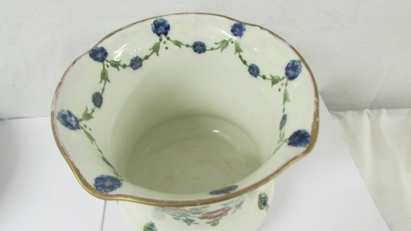 An early William Moorcroft swags and roses jardiniere green script, (hairline crack to rim). - Image 4 of 7