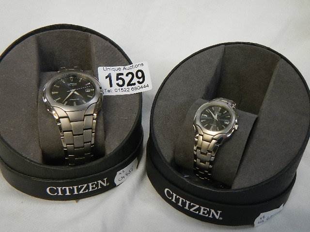 Two Citizen gent's wrist watches.