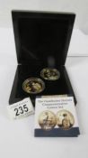 A cased Dambuster Heroes commemorative coin set with 'The Avro Lancaster' coin and 'The Wing