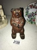 A cold painted cast iron Bear - height 14.75cm