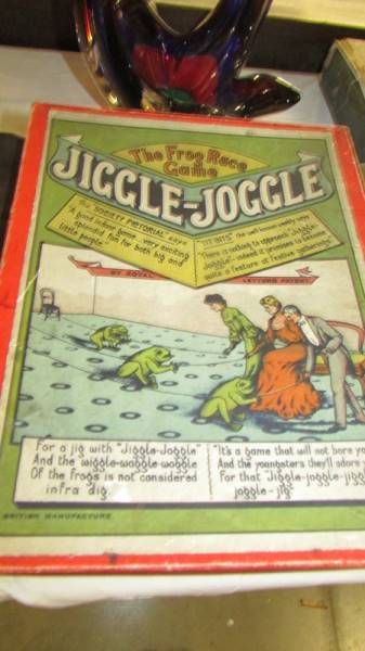 A Victorian 'The Learned Swallow' geographical game, a Jiggle Joggle frog game, an early - Image 8 of 9