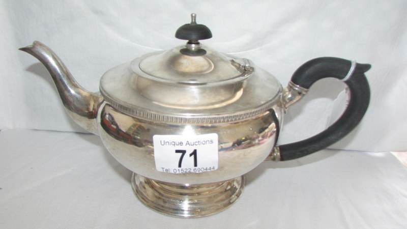A three piece hall marked tea service, total weight 1000 grams. - Image 2 of 3