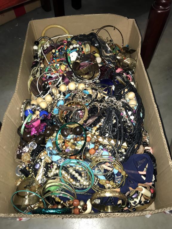 2 large boxes of costume jewellery. COLLECT ONLY - Image 2 of 3