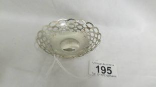 A hall marked silver dish, 38 grams.