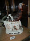 A 20th-century 'Wild Turkey' decanter in good condition.