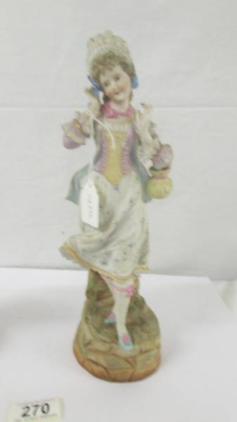 A pair of 19th century figurines, marked KPM with crossed swords. No damage of visible signs of - Image 7 of 9