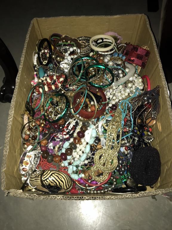 2 large boxes of costume jewellery. COLLECT ONLY - Image 2 of 3