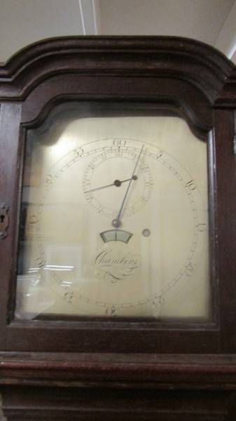 A late 18th-century regulator silvered dial single finger long case clock inscribed Chambers. - Image 2 of 26
