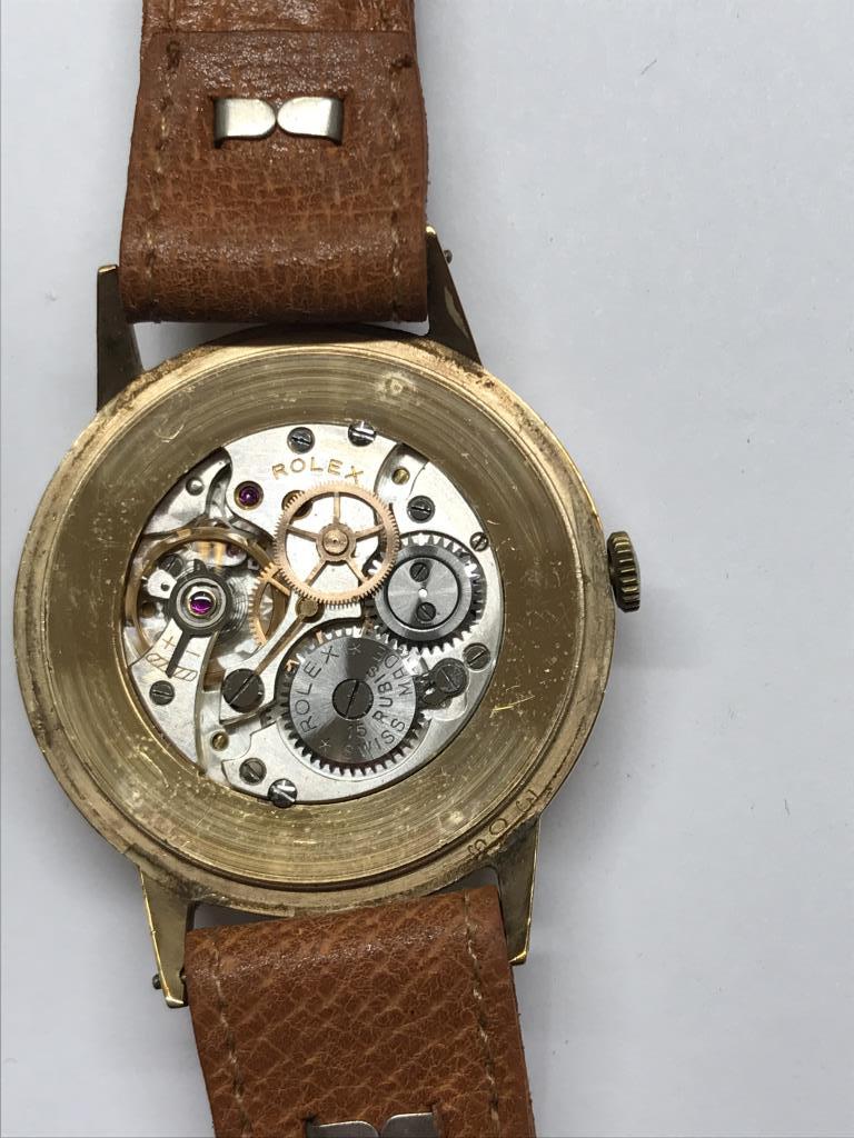 A 9ct gold gent's Rolex wrist watch, marked ALD421309, 13874 Dennison, Made in England for Rolex. - Image 21 of 22