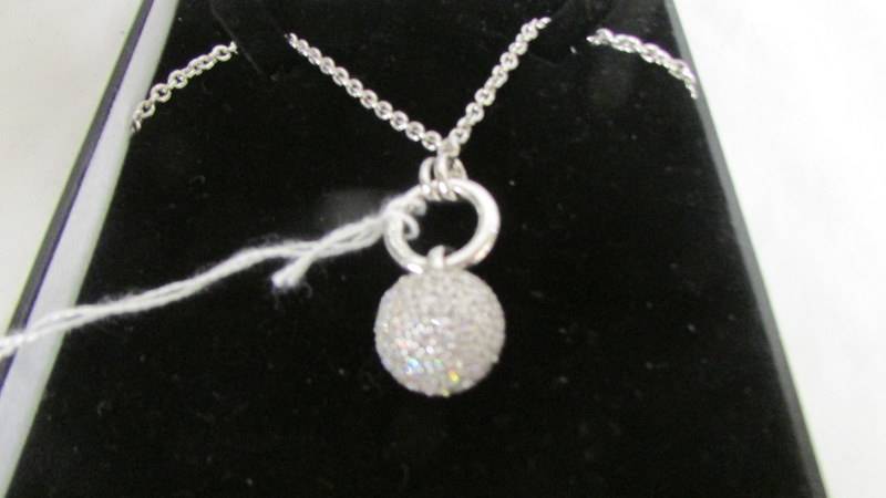 A designer silver necklace and chain by Ti-Sento stone set. - Image 3 of 3