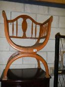 A good late Victorian hoop leg hall chair.