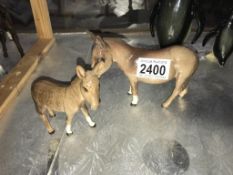 2 Beswick Donkeys