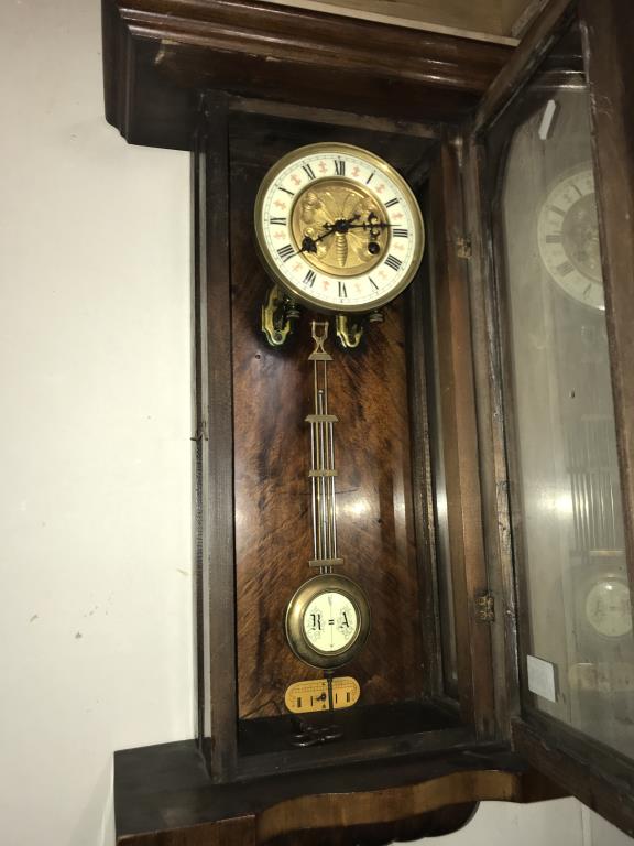 A Victorian Vienna wall clock Height 61cm (COLLECT ONLY) - Image 2 of 2