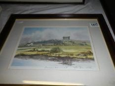 A framed and glazed Ron Davidson print. 37 x 46 cm. (collect only).