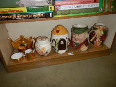 A mixed lot of assorted ceramics including Beswick Tony Weller character jug, Sadler ginger jar
