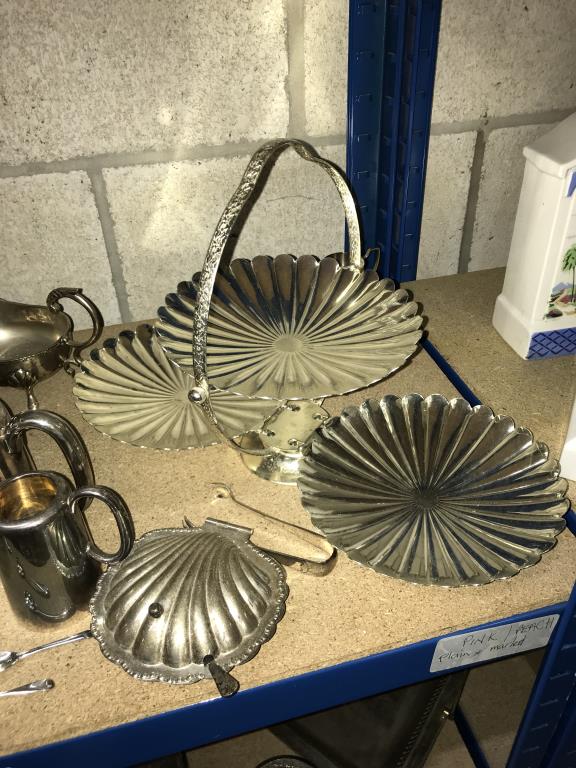 2 shelves of Silver plate items - Image 4 of 6