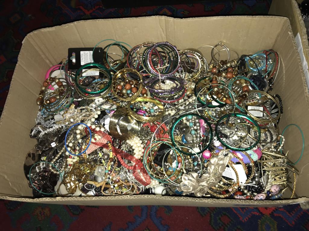 2 large boxes of costume jewellery. COLLECT ONLY - Image 3 of 3