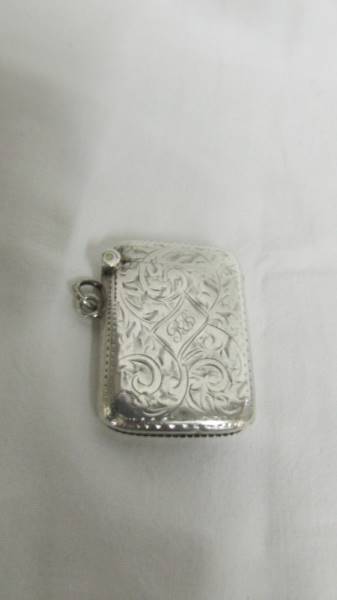 Two silver vesta cases. 41 grams. - Image 5 of 10