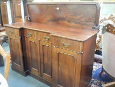 A Victorian mahogany sideboard. Collect only.
