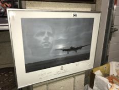A framed and glazed 50th Anniversay limited edition (908 of 1200) Dambuster print 'Salute to a