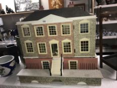 A large Georgian front dolls house empty 92cm x 38cm x Height 87cm (COLLECT ONLY)