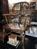 A 19th century chair (covered hole for commode) (Collect only)