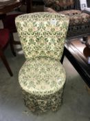 A vintage Bentwood chair with fabric cover