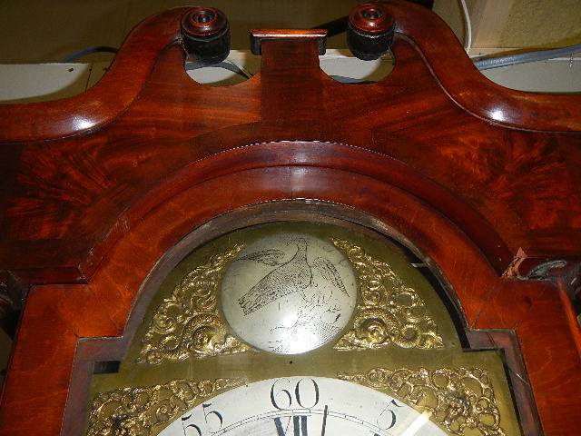 An 8 day brass dial long case clock, 'John Davie, Lithgow'. Collect only. - Image 4 of 5