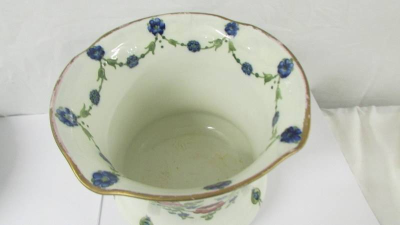 An early William Moorcroft swags and roses jardiniere green script, (hairline crack to rim). - Image 5 of 7