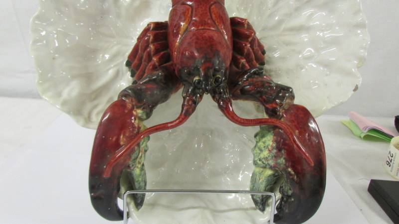 A large majolican lobster serving dish & crab dish - Image 4 of 7