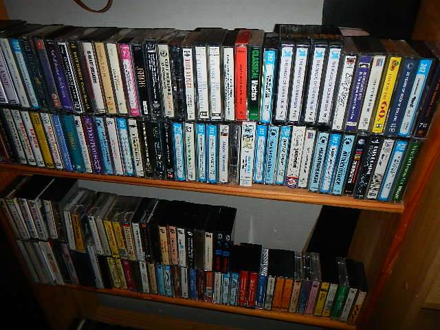 Three shelves of cassette tapes, mostly easy listening and classical. - Image 2 of 2