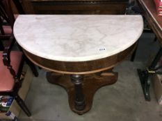 A Victorian 'D' marble topped washstand