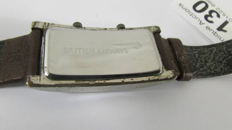 A British Airways two faced battery gent's wrist watch (possibly Concord). - Image 4 of 6