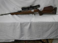 Air Arms Wiking 0.22 cal. side lever, beech stock, optic scope. COLLECT ONLY