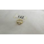 An early 20th century diamond single stone ring in 18ct gold size J half. Weight 3gms