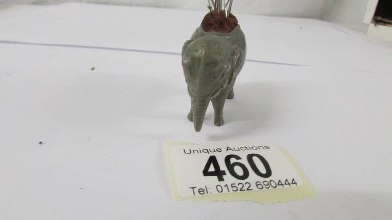 A 19th century metal elephant pin cushion. - Image 2 of 2