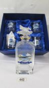 A boxed Bradford Exchange 'Heroes of the Sky' decanter set with certificate.