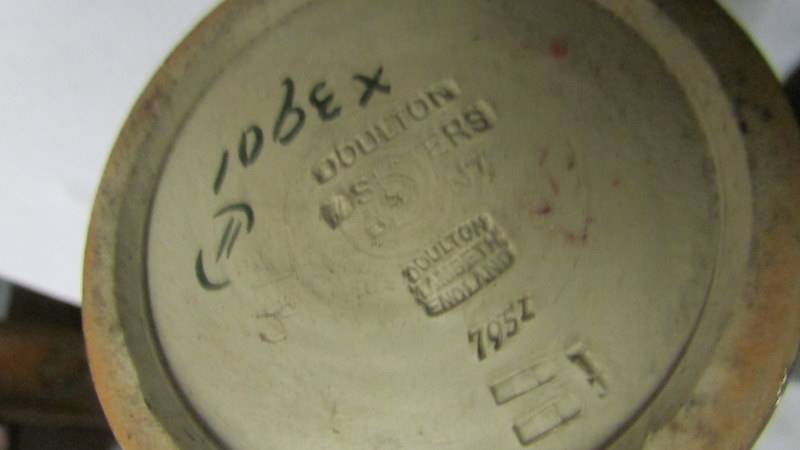 A Doulton Lambeth Slaters Patent 11" high vase with several markings on the base. These include - Image 3 of 3