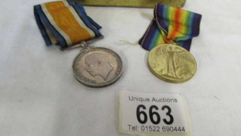 A WW2 Christmas tin with contents and Two WW1 medals for 24780 Pte J Hudson, W. Yorks Reg. - Image 2 of 4